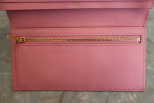 Load image into Gallery viewer, HERMES Bearn Soufflet Epsom leather Rose confetti T Engraving Wallet 400100053
