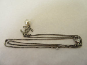 ＣＨＡＮＥＬ CC mark Rhinestone Necklace  Silver plated  Silver  Necklace  20110160