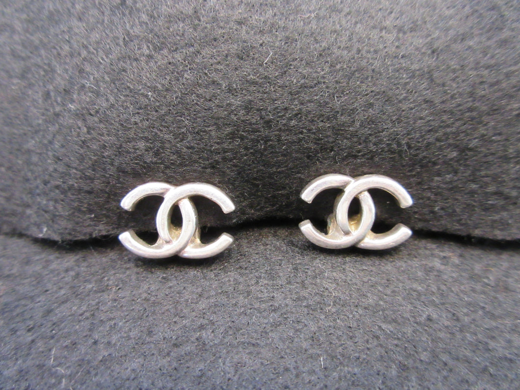 Pre-Owned Chanel earrings CHANEL CC here mark camellia swing gold orange  (Good)