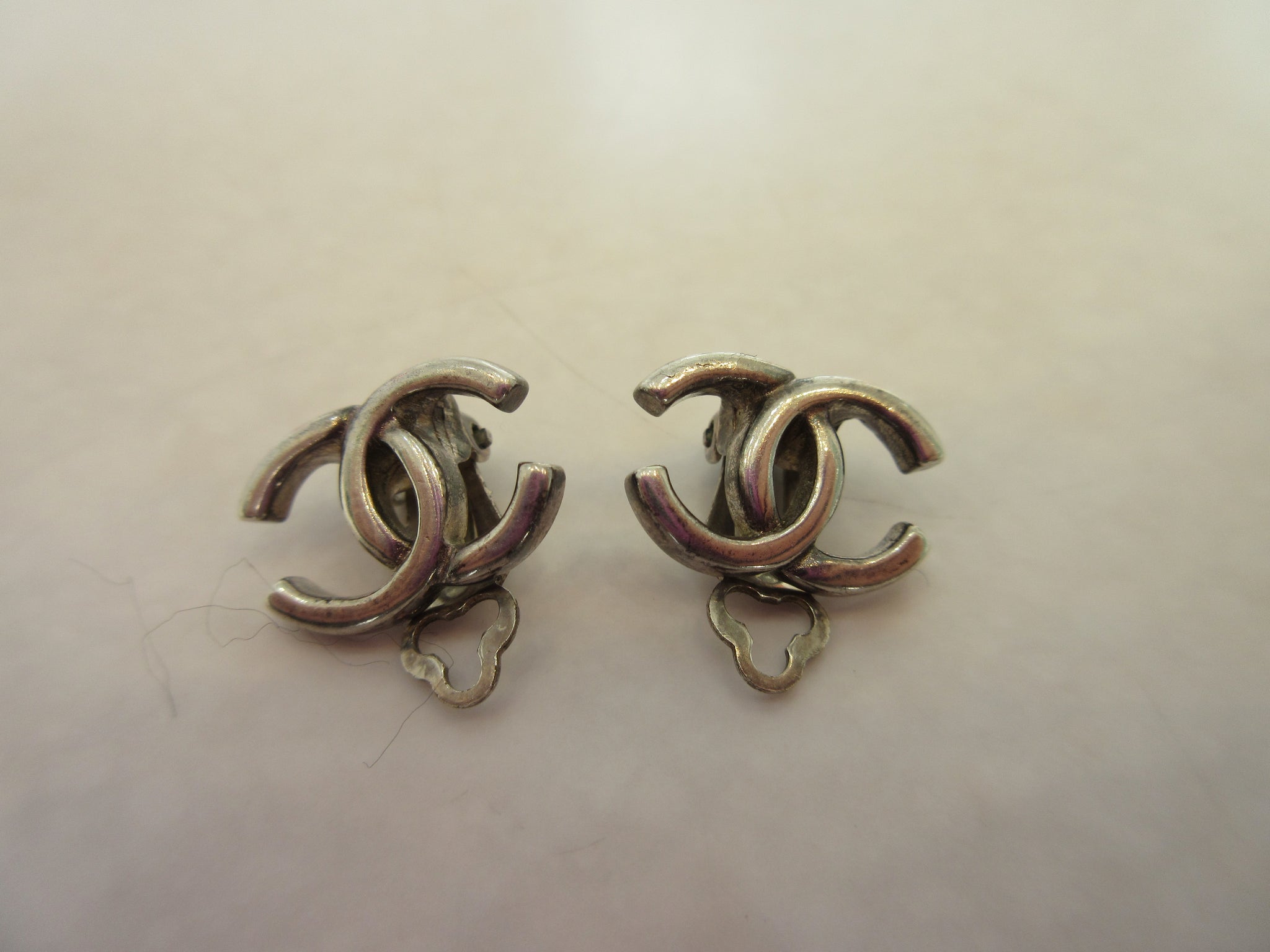 Chanel Vintage Resin CC Clip-On Earrings