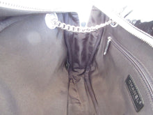 Load image into Gallery viewer, CHANEL/LA PAUSA Logo chain shoulder bag vinyl Black/White/Silver hadware  Shoulder bag 400010162
