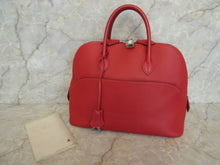 Load image into Gallery viewer, HERMES　BOLIDE1923 Swift leather Rouge vif □I Engraving Hand bag 400010204
