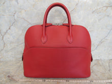 Load image into Gallery viewer, HERMES　BOLIDE1923 Swift leather Rouge vif □I Engraving Hand bag 400010204
