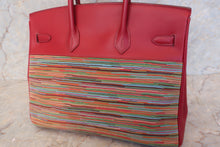 Load image into Gallery viewer, HERMES BIRKIN 35 Vibrato/Box carf leather Rouge garance □K Engraving Hand bag 500010102
