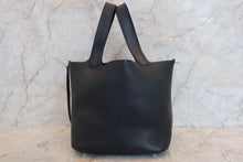 Load image into Gallery viewer, HERMES PICOTIN LOCK MM Clemence leather Black A Engraving Hand bag 500030005
