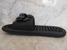 Load image into Gallery viewer, CHANEL/Camelia sandal Rubber Black/Gold hadware Shoes 400010168

