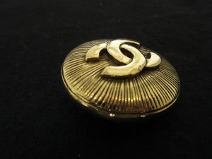 CHANEL CC mark Brooch Gold Gold plate 300060099