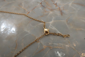 Christian Dior Rhinestone Necklace Gold plate Gold Necklace 500020019