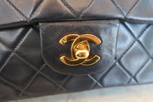 Load image into Gallery viewer, CHANEL Matelasse double flap double chain shoulder bag Lambskin Navy/Gold hadware Shoulder bag 500030085
