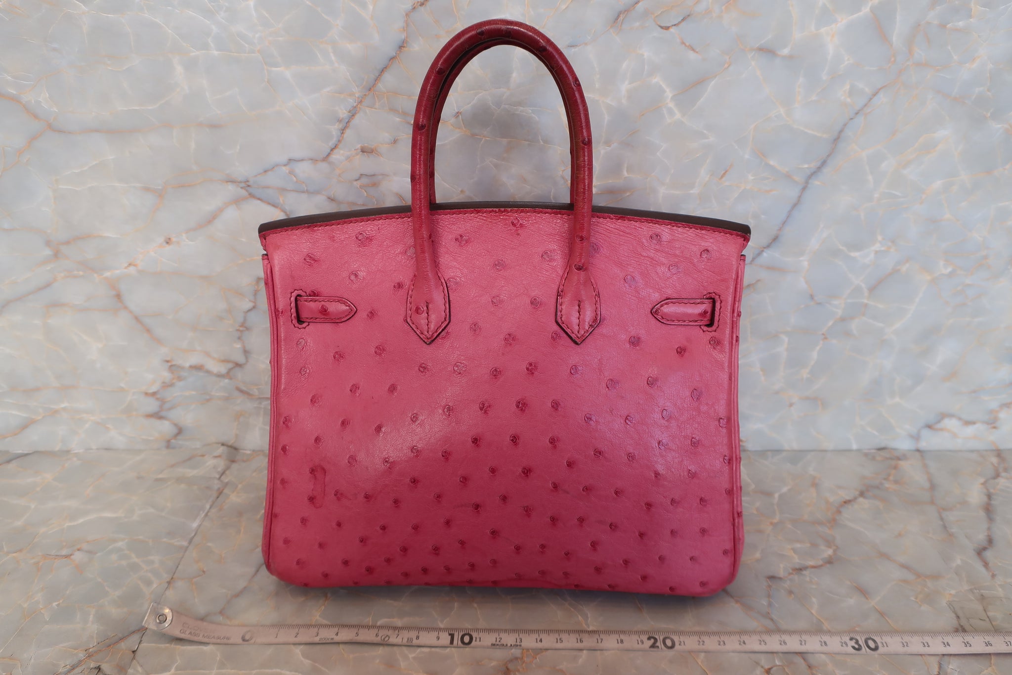 Ostrich Pattern Birkin Inspired Handbag