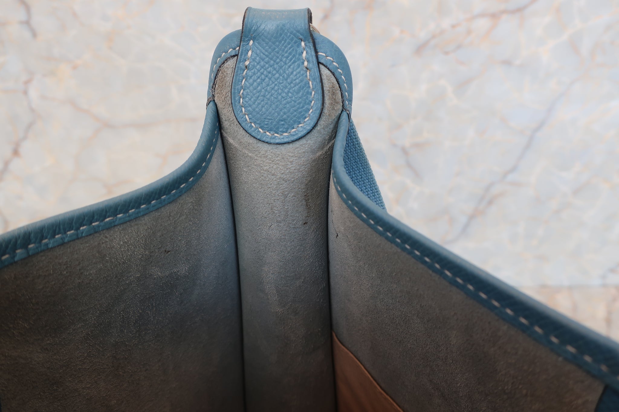 HERMES VESPA PM Graine Couchevel leather Blue jean □B Engraving Should –  BRANDSHOP-RESHINE