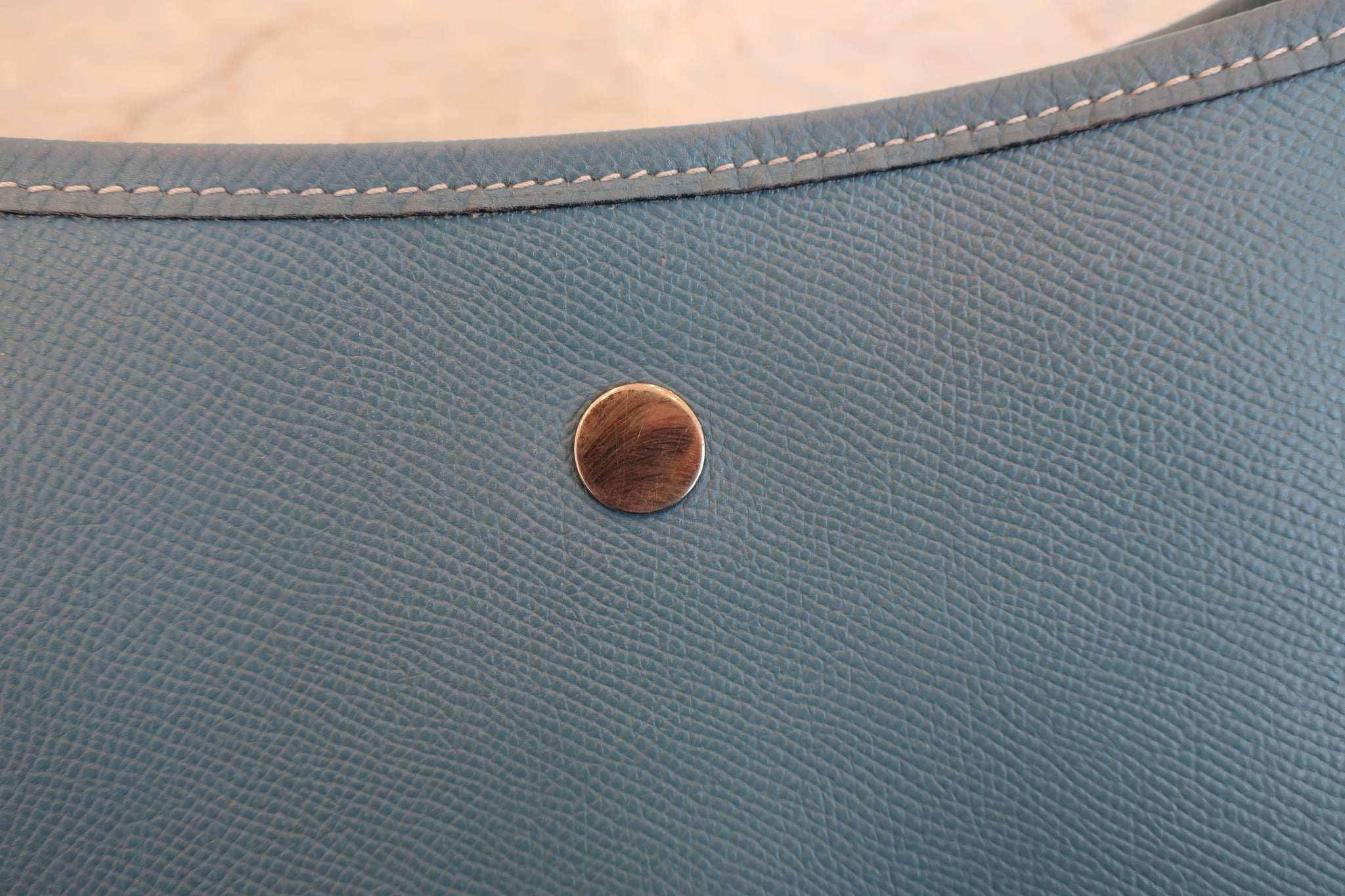 HERMES VESPA PM Graine Couchevel leather Blue jean □B Engraving Should –  BRANDSHOP-RESHINE