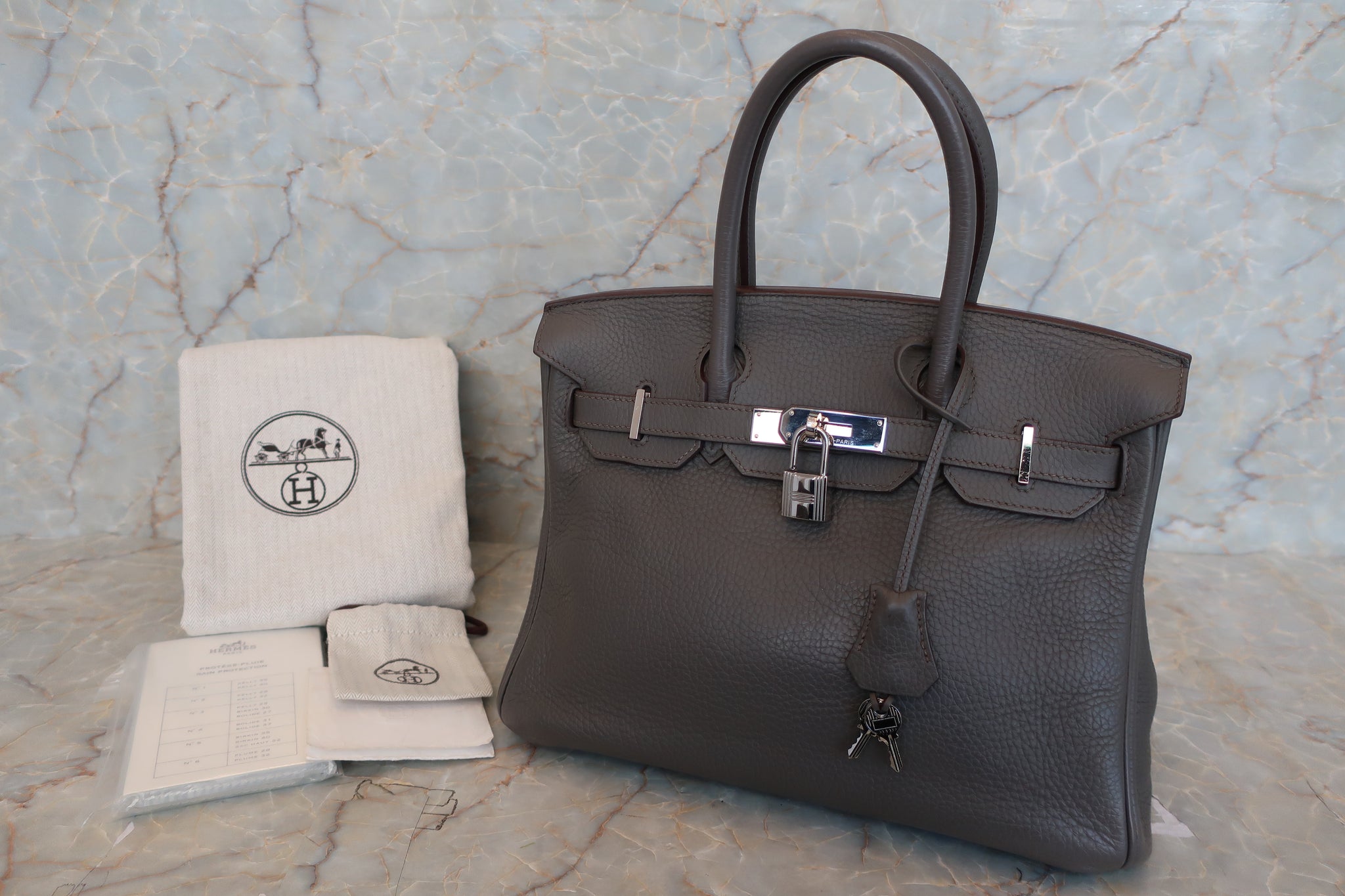 Hermes Birkin 30 Leather Bag