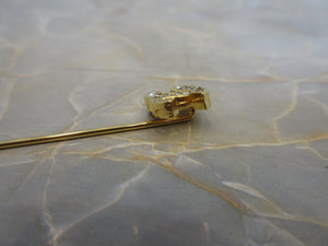 CHANEL Rhinestone CC mark pin brooch Gold plate Gold Brooch 400040031