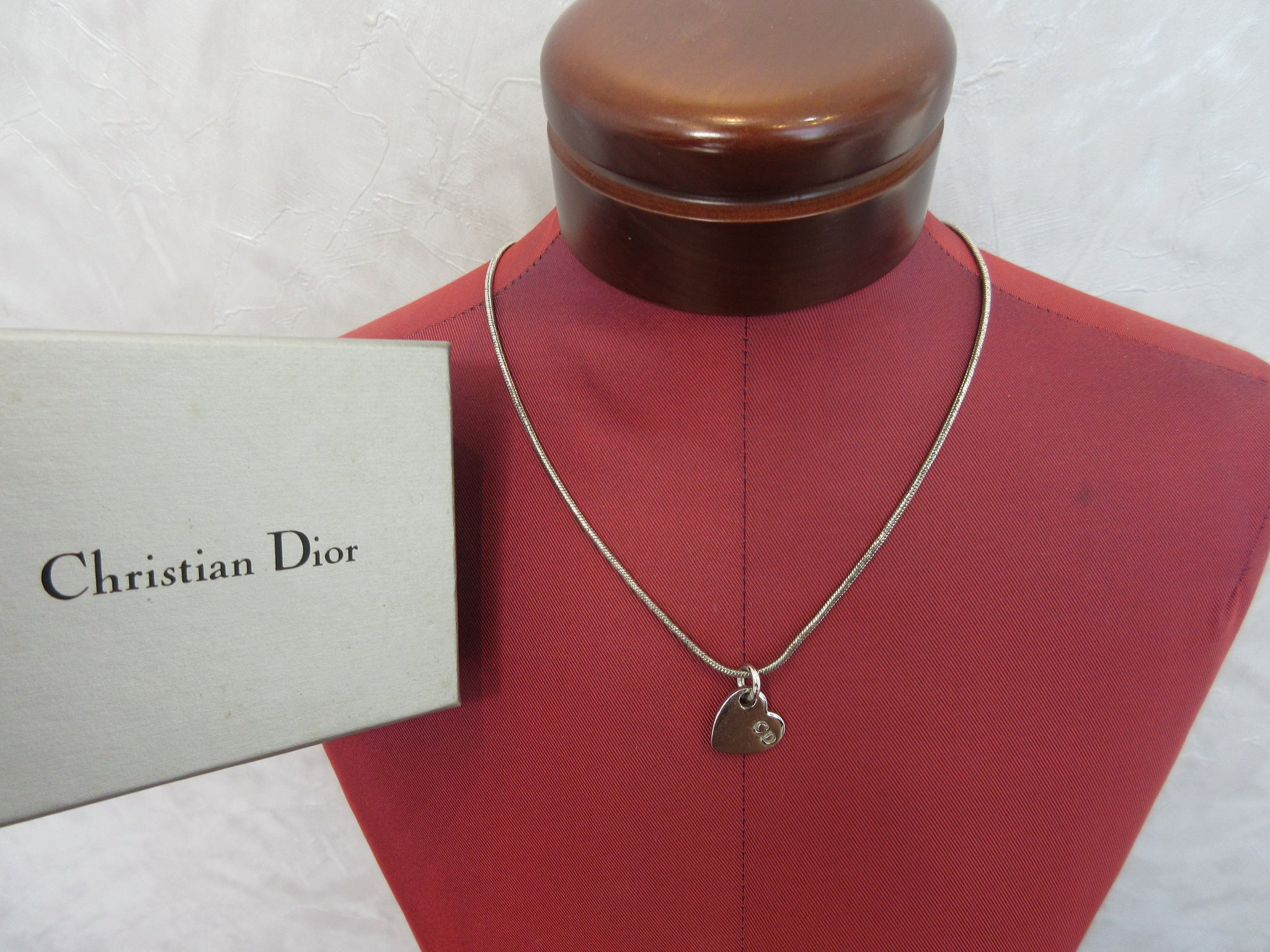 Christian Dior/クリスチャンディオール ロゴネックレス 銀メッキ ...