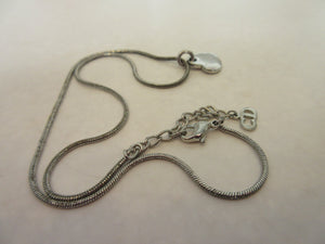 Christian Dior/迪奥 Logo Necklace  镀银  Silver/银色  项链  31030100