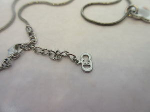Christian　Dior Logo Necklace  Silver plated  Silver  Necklace  31030100
